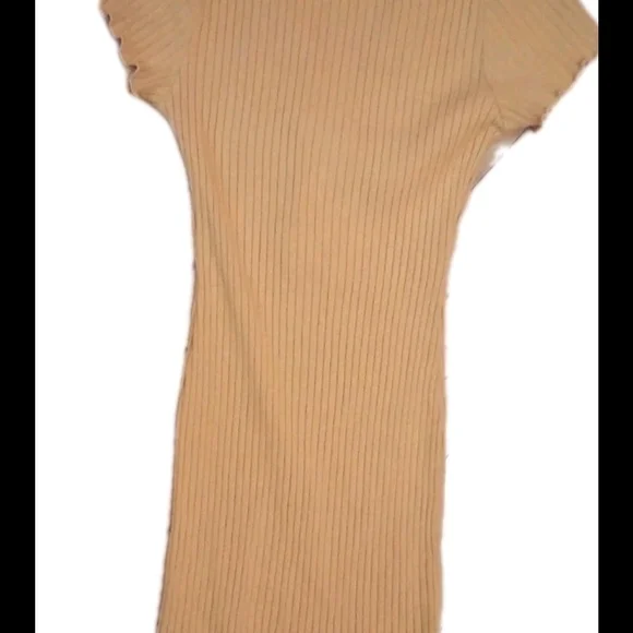 Heart Hips Yellow Ribbed Midi Dress - Picture 6 of 7